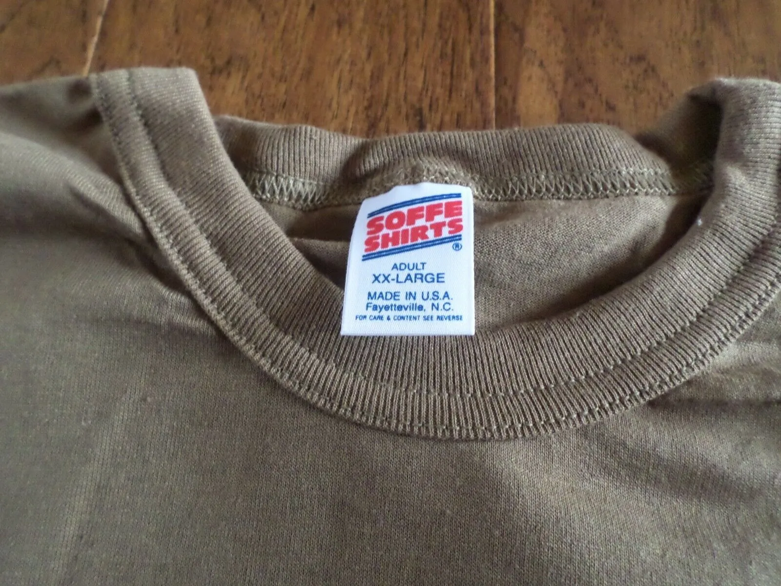 3 PACK MILITARY BROWN UNDER SHIRTS XX-LARGE T-SHIRTS NEW IN BAGS USA MADE SOFFE