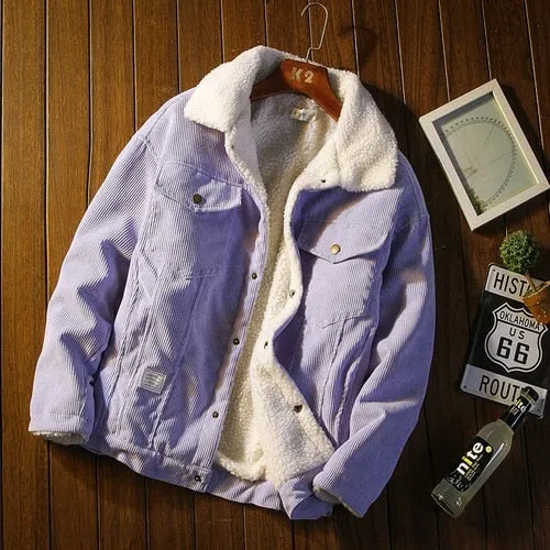 Autumn and Winter Men's Thick Warm Corduroy Jacket Men's Jacket