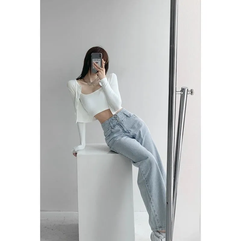 Baggy Women's High Waist Straight Loose Jeans