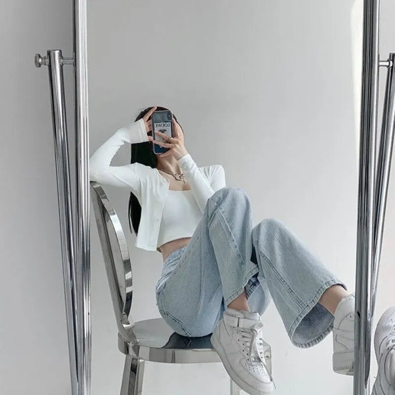 Baggy Women's High Waist Straight Loose Jeans