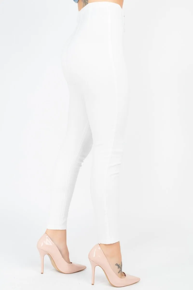 By All Means High Waist Zip Front Skinny Jeans