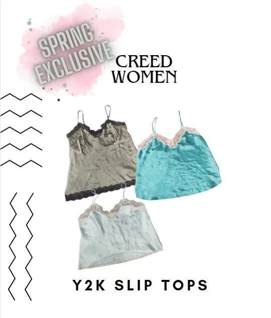 CR1527 Aesthetic Y2K Slip Tops - 35 Pcs