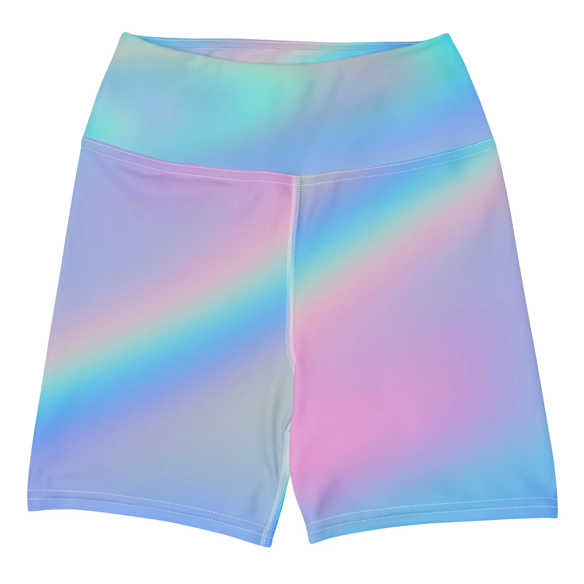 FYD Mini Yoga Shorts in iridescent blue