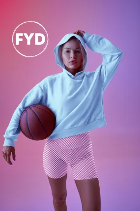 FYD Mini Yoga Shorts in pink & white check