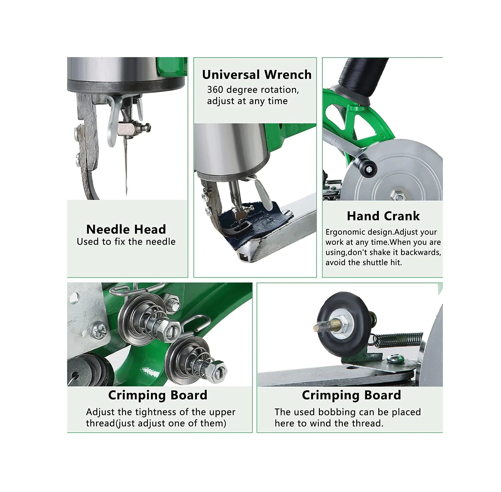 NATGAI Shoe Repair Machine DIY Manual Shoe Mending Sewing Machine Cobbler Shoe Repair Machine Cotton Nylon Line Sewing Machine