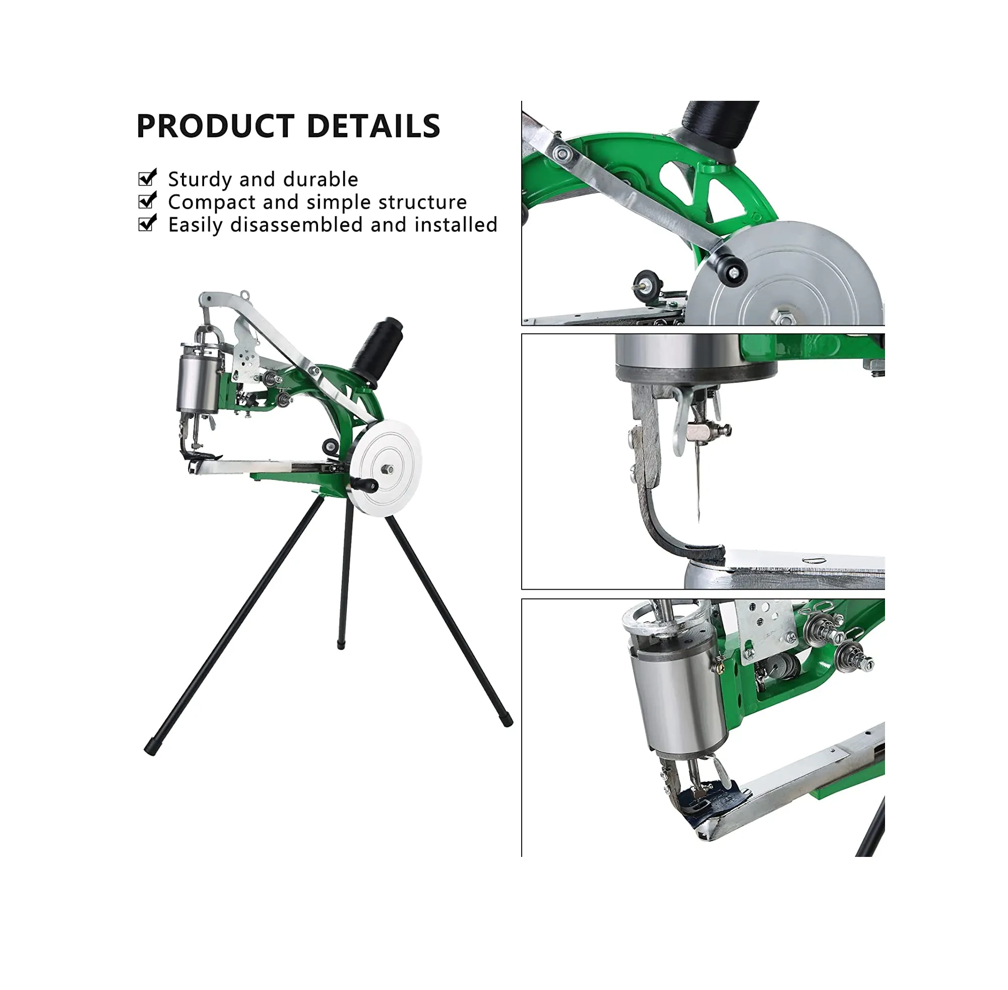 NATGAI Shoe Repair Machine DIY Manual Shoe Mending Sewing Machine Cobbler Shoe Repair Machine Cotton Nylon Line Sewing Machine