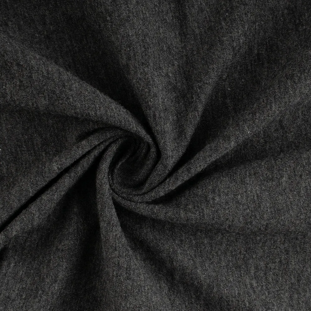 ORGANIC Cotton Lycra Solid Knit - Charcoal