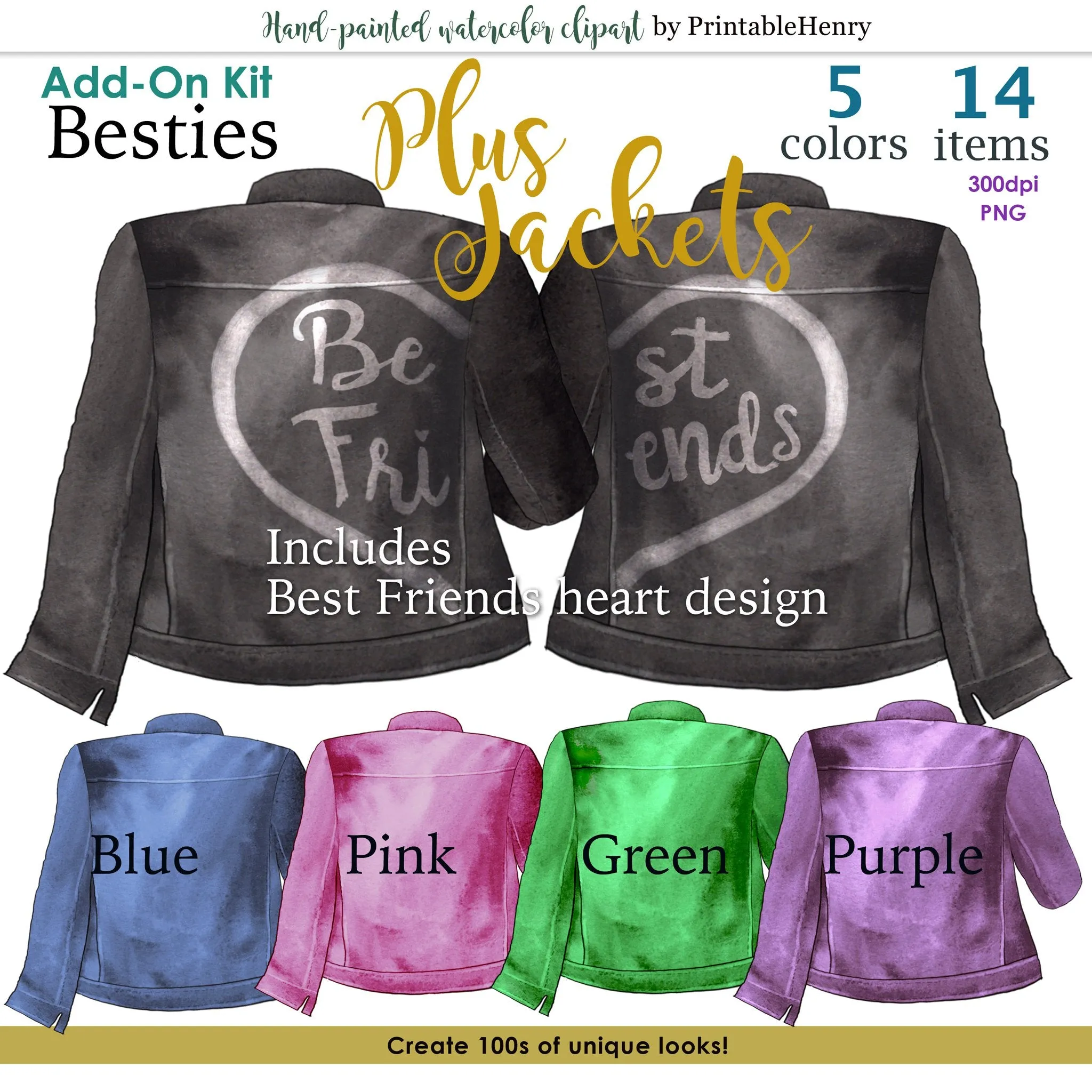 Plus Besties Jackets Add-On clipart
