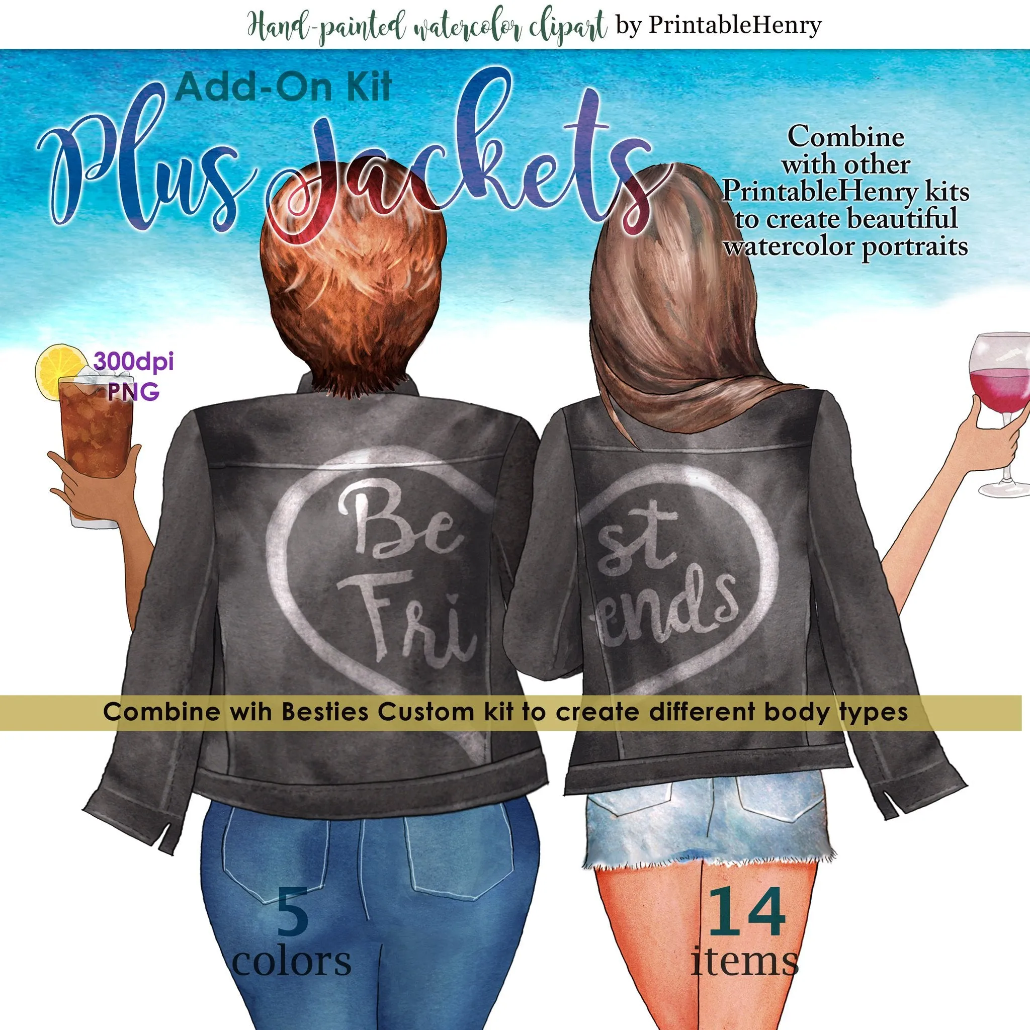 Plus Besties Jackets Add-On clipart