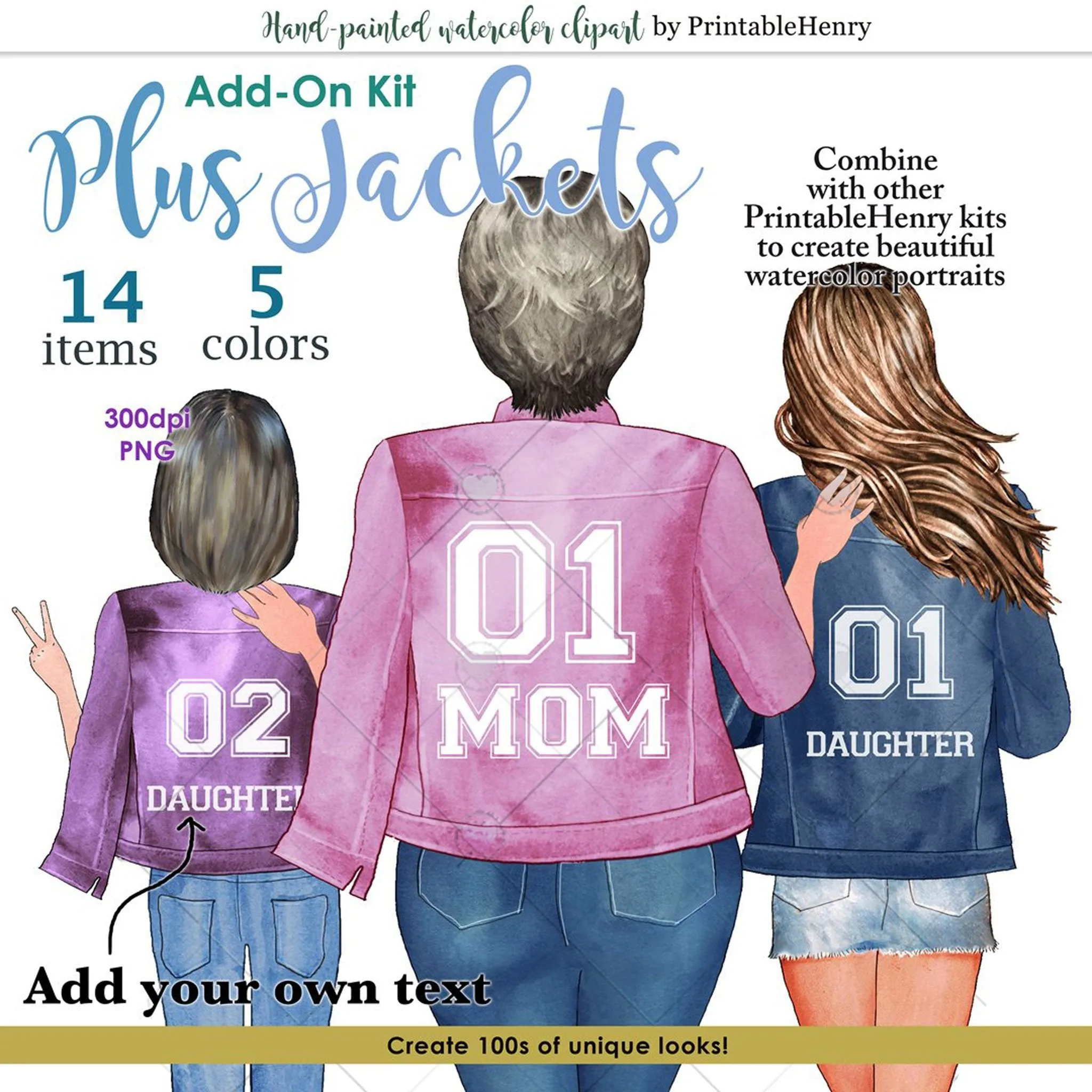 Plus Besties Jackets Add-On clipart