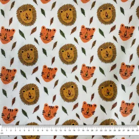 Raincoat Poplin Fabric, Zoo Animals- Width 100cm
