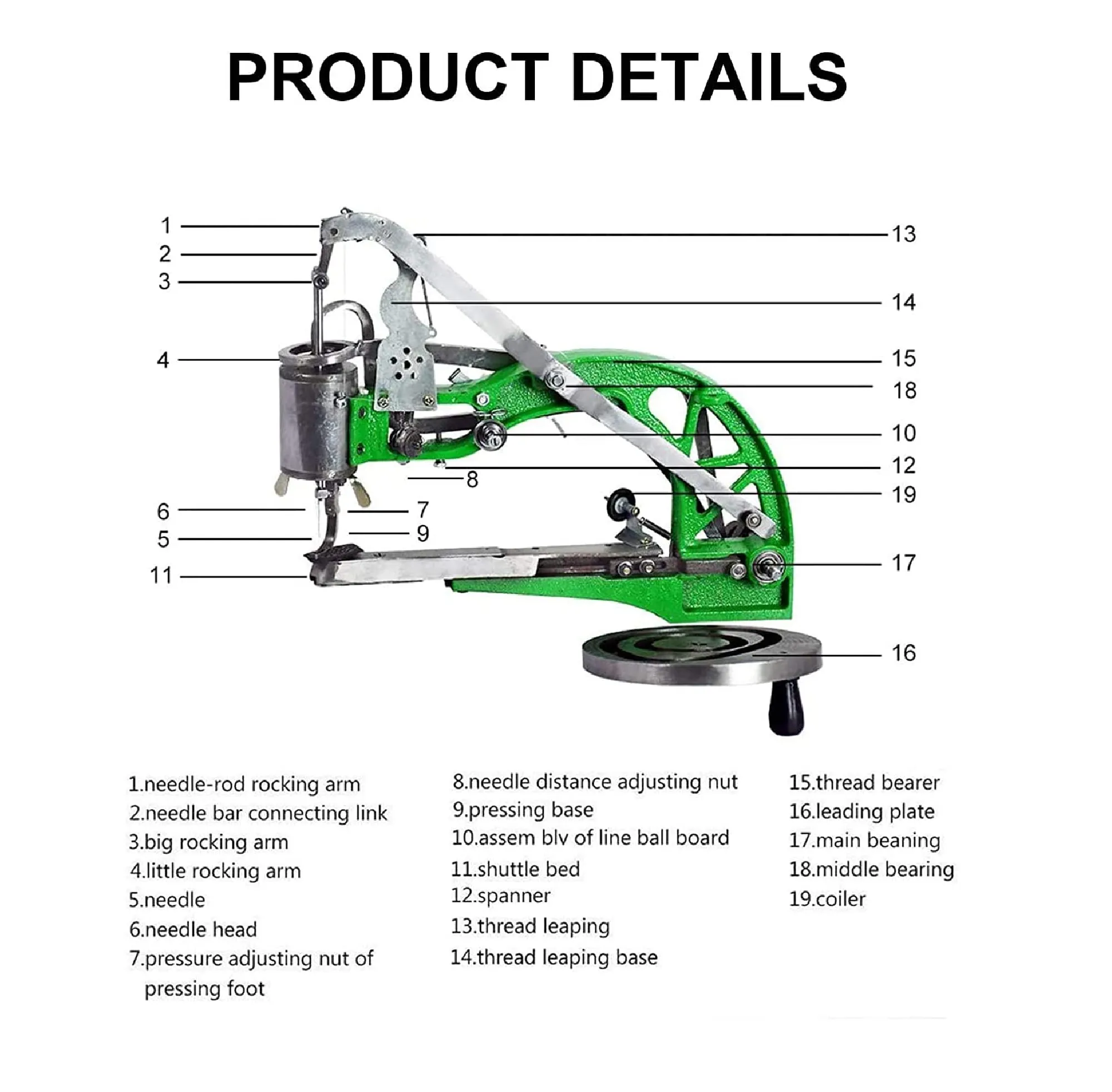 Shoe Repair Machine Hand Cobbler Sewing Machine dual Cotton Nylon Line Sewing Machine Manual Leather Machine for Shoes Cloth Bags
