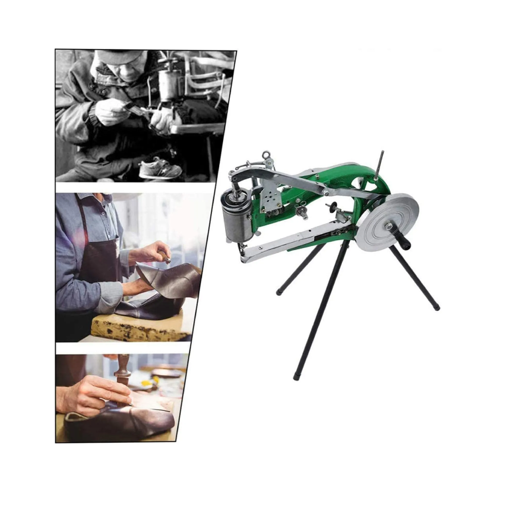 Shoe Repair Machine Hand Cobbler Sewing Machine dual Cotton Nylon Line Sewing Machine Manual Leather Machine for Shoes Cloth Bags