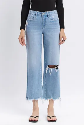 Vervet HR Distressed Crop Wide Jean