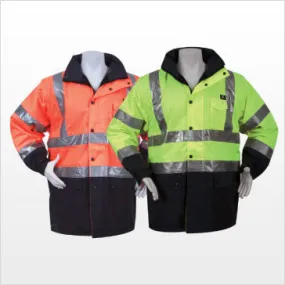 Waterproof Thermal Parka - Multi-purpose Foul Weather Gear Lime Color Size X-large